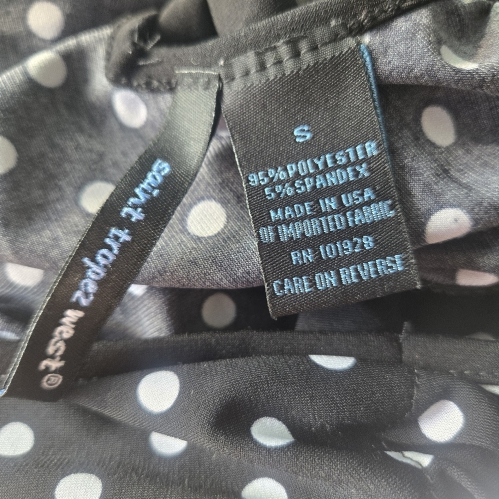 Saint Tropez West Black and White Polka Dot Tank Top - Picture 3 of 4